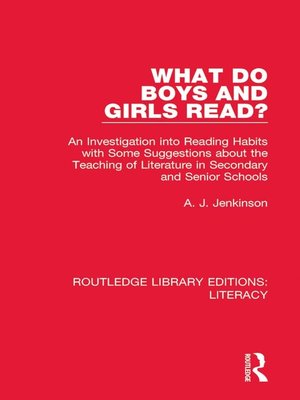 cover image of What do Boys and Girls Read?